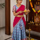 Royal Sky Blue & Pink Premium Traditional Half Saree