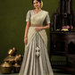 Elegant Ivory & Silver Occasion Wear Traditional Half Saree