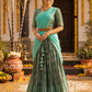 Teal Green & Aqua Blue Premium Traditional Half Saree