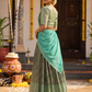 Teal Green & Aqua Blue Premium Traditional Half Saree