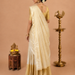 Classic Cream & Gold Traditional Half Saree