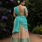 Gold & Cream Traditional Half Saree with Rich Ethnic Charm