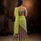 Elegant Self Design Half Saree with Zari Border