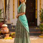Teal Green & Aqua Blue Premium Traditional Half Saree